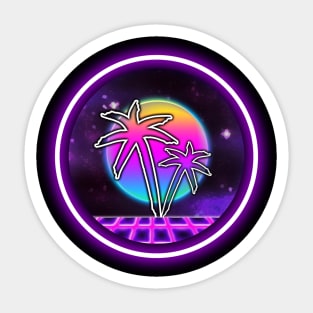 Synthwave Palm Trees Sticker